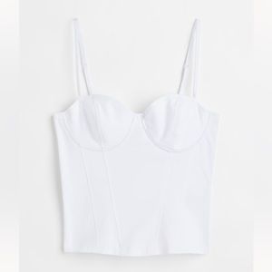 H&M Bustier cropped corset style tank top
